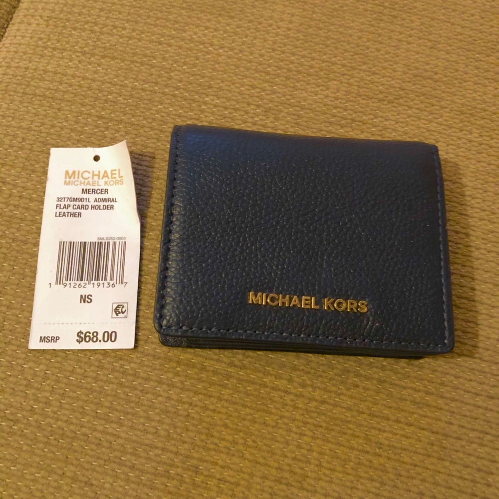 Michael Kors wallet, never used. Navy Blue